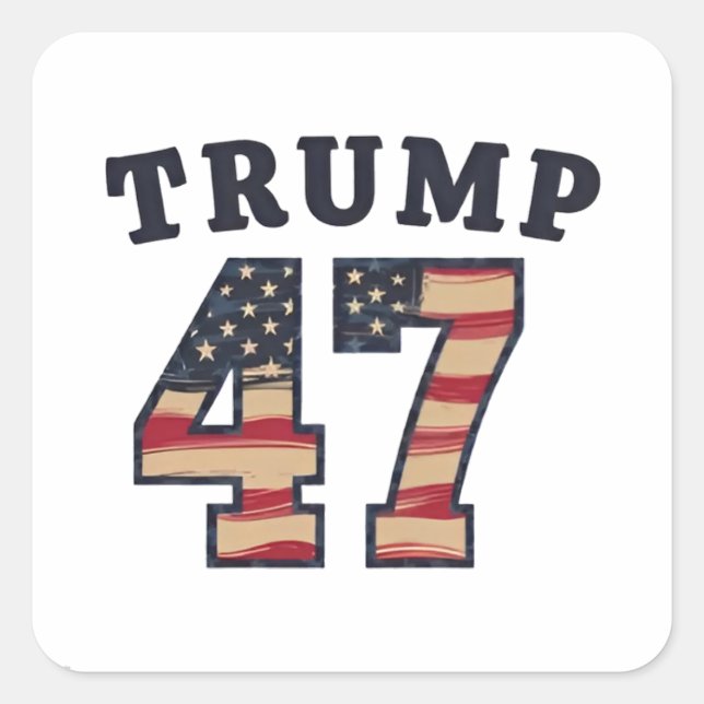Trump 47 Proud Maga American inauguration Day  Square Sticker (Front)