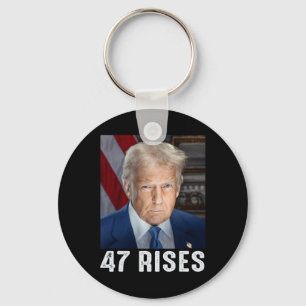 Trump 47 Rises Inauguration Photo Of Donald Trump  Key Ring