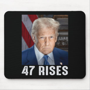 Trump 47 Rises Inauguration Photo Of Donald Trump Mouse Pad