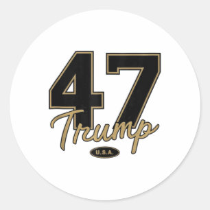Trump 47 Trump 2024 Republican Conservative 47 Tru Classic Round Sticker