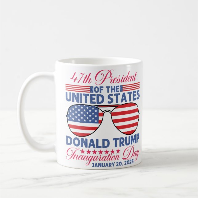 Trump 47th Inauguration 2025 Coffee Mug (Left)