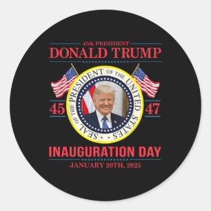 Trump 47th President Inauguration Day Jan. 20th Me Classic Round Sticker