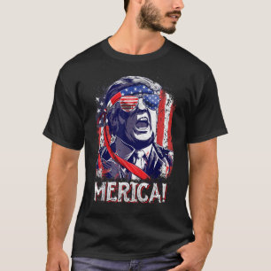 Trump 4th Of July Merica Men Women Usa American Fl T-Shirt