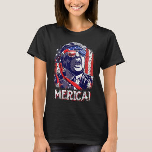 Trump 4th Of July Merica Men Women Usa American Fl T-Shirt