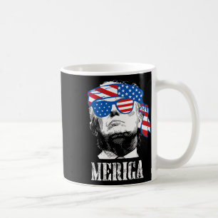 Trump 4th Of July Us American Flag Men Funny  Coffee Mug