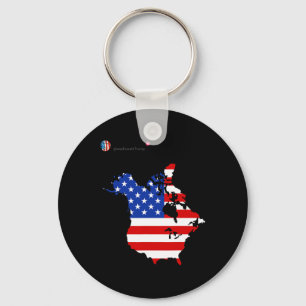Trump 51 State Of American Canada Usa Flag United Key Ring