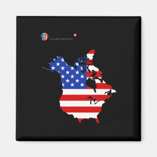 Trump 51 State Of American Canada Usa Flag United Magnet