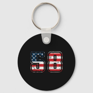 Trump 58 Presidential Shirt, Trump Third President Key Ring