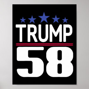 Trump 58 Presidential Shirt, Trump Third President Poster