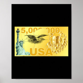 Trump 5 Million Dollar Wealthy Migrant American Go Poster