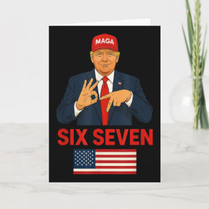 Trump 67 Meme Six Seven Funny Election Costume  Card