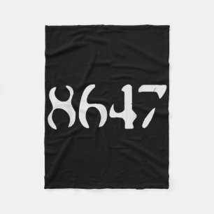 Trump 8647 Retro Black Anti Funny Liberal Presiden Fleece Blanket