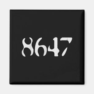 Trump 8647 Retro Black Anti Funny Liberal Presiden Magnet