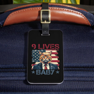 Trump 9 Lives Baby Luggage Tag