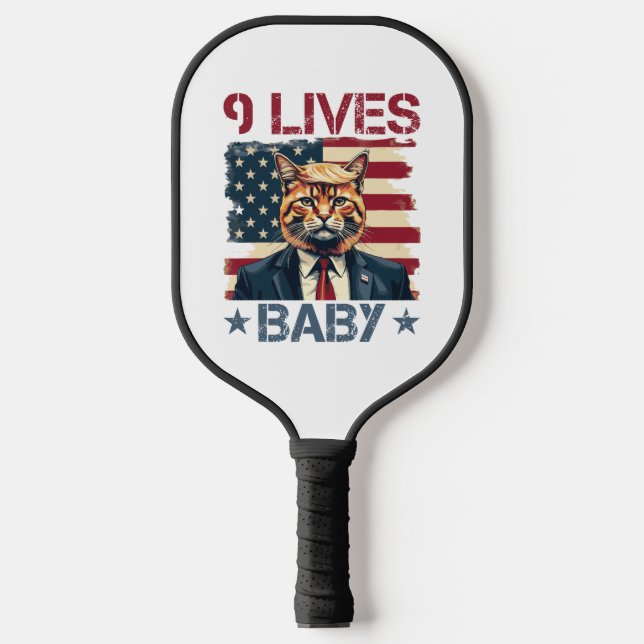Trump 9 Lives Baby Pickleball Paddle (Front)