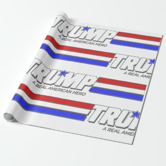 Trump - A Real American Hero wrapping paper