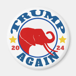 TRUMP AGAIN Red Elephant 2020 Election Magnet