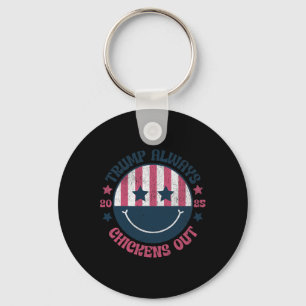 Trump Always Chickens Out Funny American Taco Key Ring