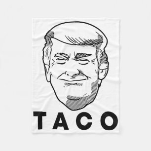 Trump Always Chickens Out Funny Taco Joke Retro St Fleece Blanket