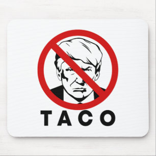 Trump Always Chickens Out Funny Taco Joke Retro St Mouse Pad