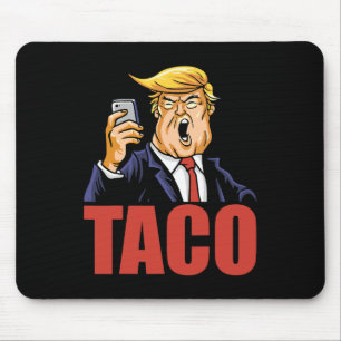 Trump Always Chickens Out Funny Taco Joke Retro St Mouse Pad