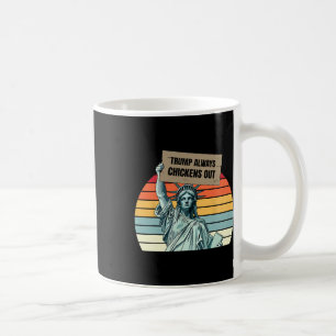 Trump Always Chickens Out Funny Trump Coffee Mug