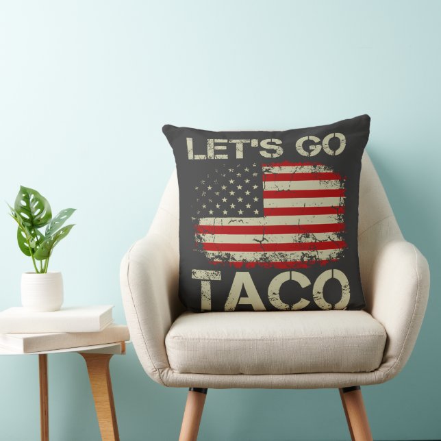 Trump Always Chickens Out Let's Go Taco Cushion (Chair)