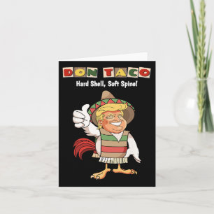 Trump Always Chickens Out Meme Let's Go Taco Card