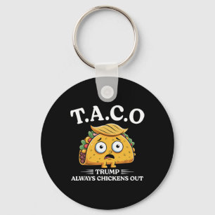 Trump Always Chickens Out Taco Funny Taco Trump Sh Key Ring