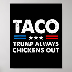 Trump Always Chickens Out Taco Trade Funny Meme 5  Poster