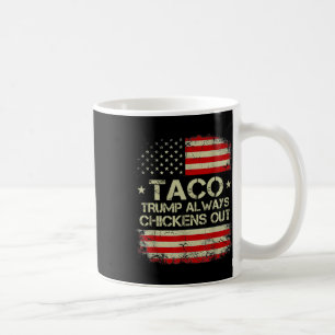 Trump Always Chickens Out Taco Trade Funny Meme 9 Coffee Mug