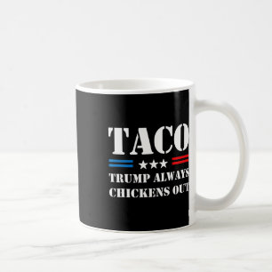 Trump Always Chickens Out Taco Trade Funny Meme Coffee Mug