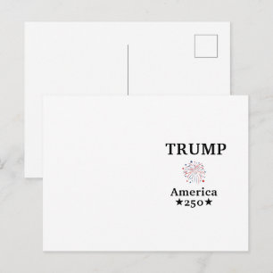 Trump America 250 Personalised Name Holiday Postcard