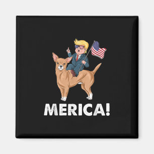Trump America Chihuahua Dog American Hero Magnet