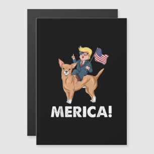 Trump America Chihuahua Dog American Hero Magnetic Invitation