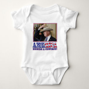 TRUMP-AMERICA-COWBOY BABY BODYSUIT