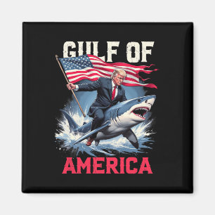 Trump America Shark Gulf Of Usa 2025 Magnet