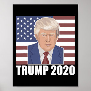 Trump American Flag Love President Trump Supporter Poster