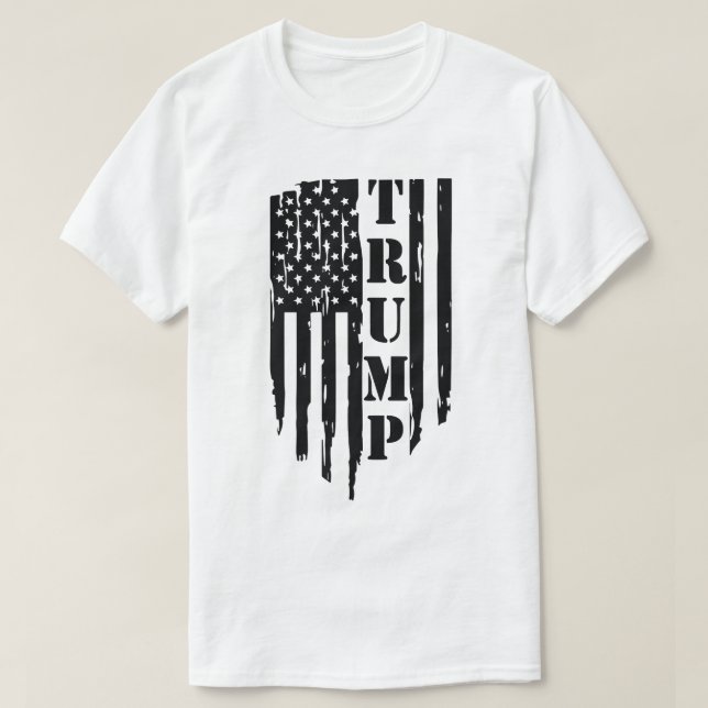 Trump American Flag Men's T-shirt (Design Front)