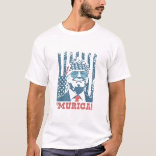 Trump American Flag 'Murica MAGA Patriotic T-Shirt
