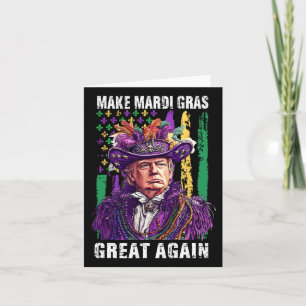 Trump American Flag New Orleans Make Mardi Gras Gr Card