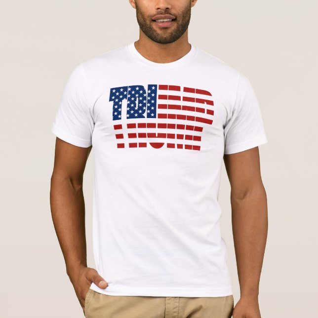 TRUMP American Flag T-Shirts (Front)