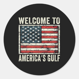 Trump America's Gulf Mexico President Trump 2025 U Classic Round Sticker