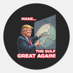 Trump America's Gulf Mexico President Trump 3  Classic Round Sticker