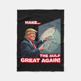 Trump America's Gulf Mexico President Trump 3  Fleece Blanket