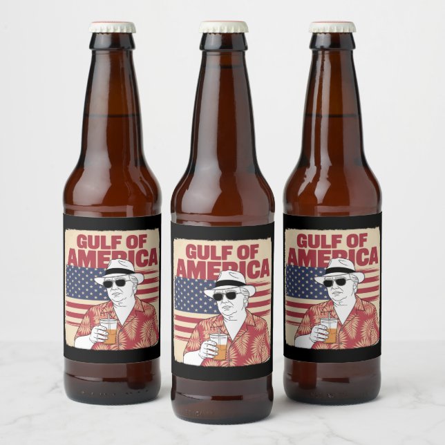 Trump America's Gulf Mexico President Trump  Beer Bottle Label (Bottles)