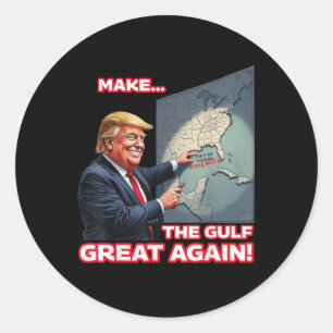 Trump Americas Gulf Mexico President Trump Classic Round Sticker