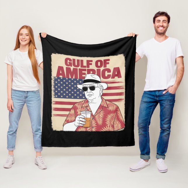Trump America's Gulf Mexico President Trump  Fleece Blanket (In Situ)