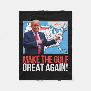 Trump America's Gulf Mexico President Trump Gulf A Fleece Blanket