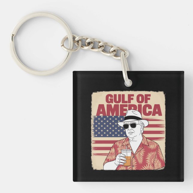 Trump America's Gulf Mexico President Trump  Key Ring (Front)